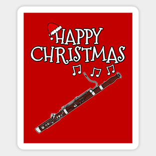 Christmas Bassoon Bassoonist Musician Santa Hat Xmas 2022 Magnet